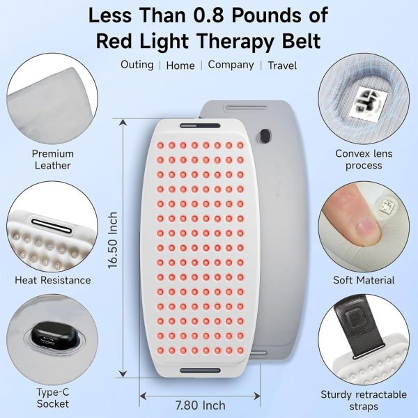 Red Light Therapy for Body, Portable Red Light Therapy Belt, Waist Back - Image 7