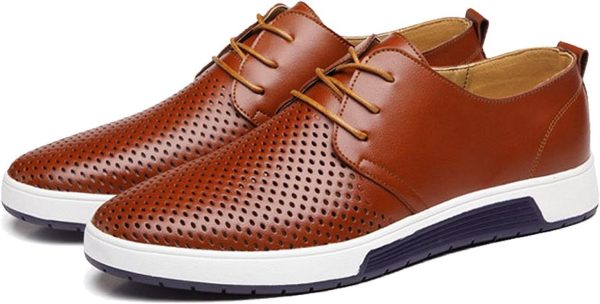 Men's Casual Oxford Shoes Breathable Flat Fashion Sneakers - Image 3