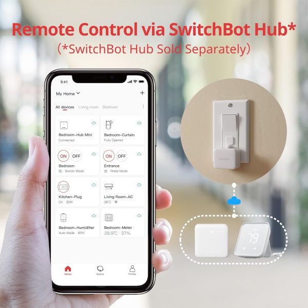 SwitchBot Smart Switch Button Pusher - Bluetooth Fingerbot for Rocker - Image 5