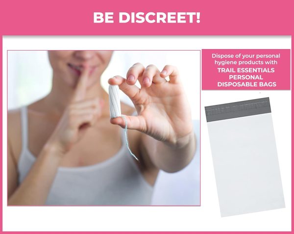 Feminine Personal Disposal Seal Bags- 100 White Opaque Seal Bags for - Image 3