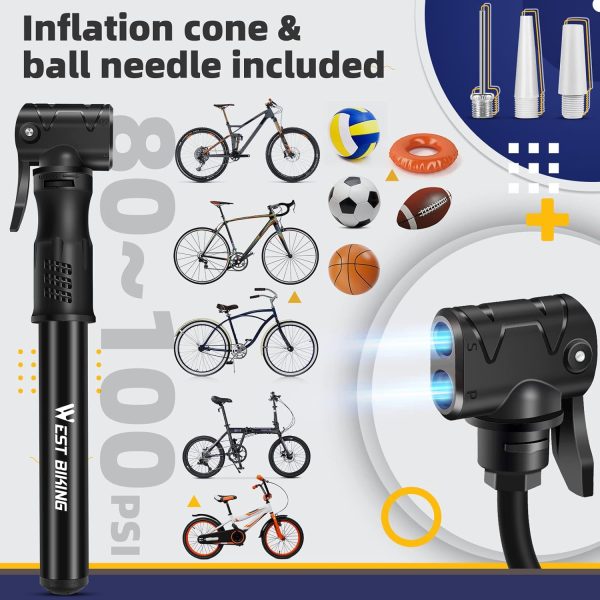 Bicycle Pump Mini Bike Pump - Aluminum Alloy Cycle Pump for Presta & - Image 6