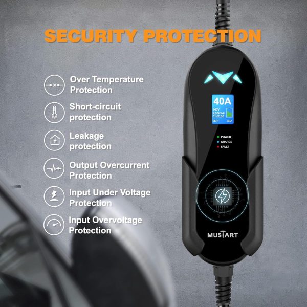 40 Amp Level 2 Portable EV Charger Charging Cable Station, Electric Vehicle - Image 4