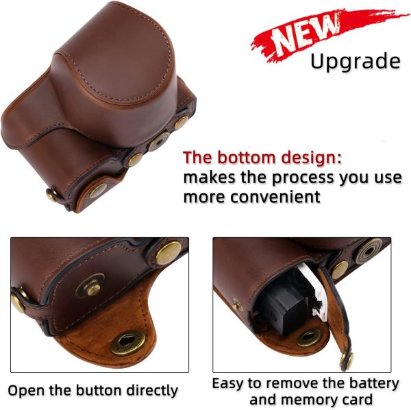 XEVN for Sony ZV-E10 case,for Sony ZV-E10 case,Premium PU Full Body Leather - Image 5