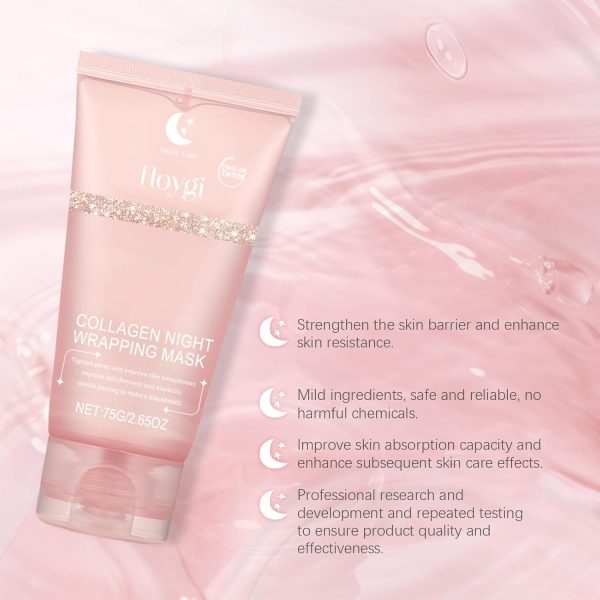 Collagen Overnight Wrapping Peel Off Facial Mask Pack, Collagen Night - Image 3