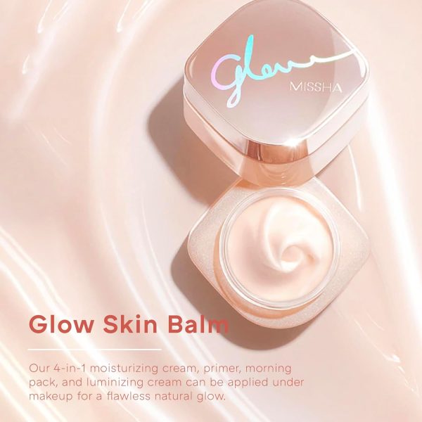 MISSHA Glow Skin Balm 1.69 fl oz/ 50ml 4-in-1 Primer, Moisturizing Cream, - Image 2