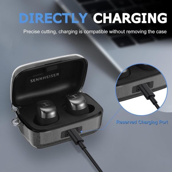 Clear Case for Sennheiser Momentum 4/3 Wireless Earbuds, Hard Shell TPU - Image 5