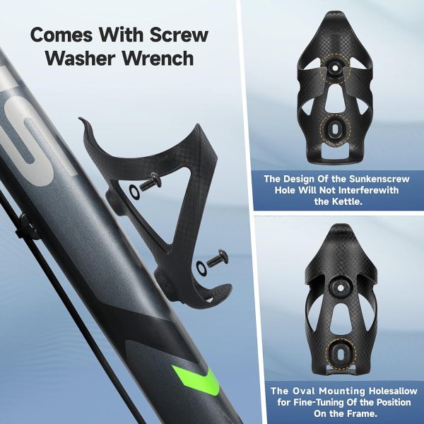 Bike Water Bottle Holder Plastic Carbon Fiber Water Bottle Cage Cages for - Image 8