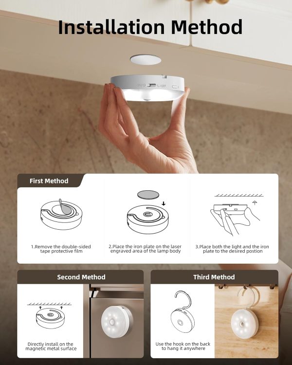 EZVALO Under Cabinet Lighting with Charging Station,1000mAh Rechargeable - Image 9