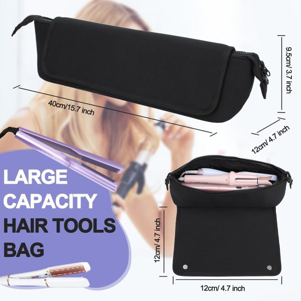 Travel Essentials Neoprene Hair Style Tools Bag w/Fireproof Mat for Flat or - Image 2