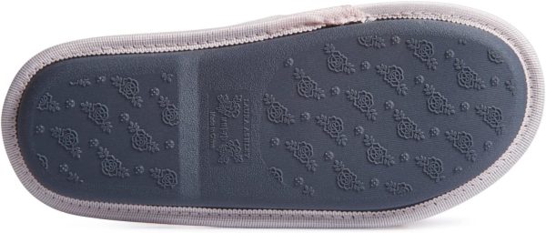 Laura Ashley Ladies Open Toe Plush Terry Slipper - Image 3