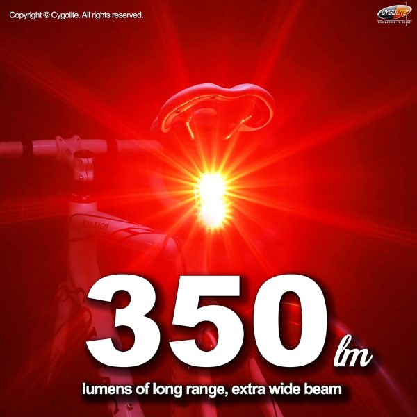 Cygolite Hypershot 350 & 250 Lumen Bicycle Taillight Models–7 Night & - Image 2