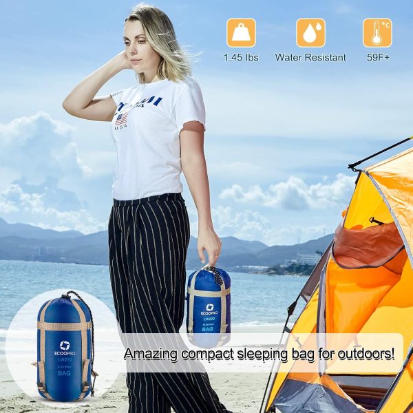 ECOOPRO Warm Weather Sleeping Bag - Portable, Waterproof, Compact - Image 6