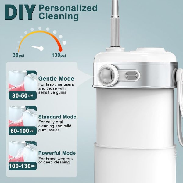 NIMMU Water Flosser for Teeth Picks, Mini Cordless Portable Water Dental - Image 2