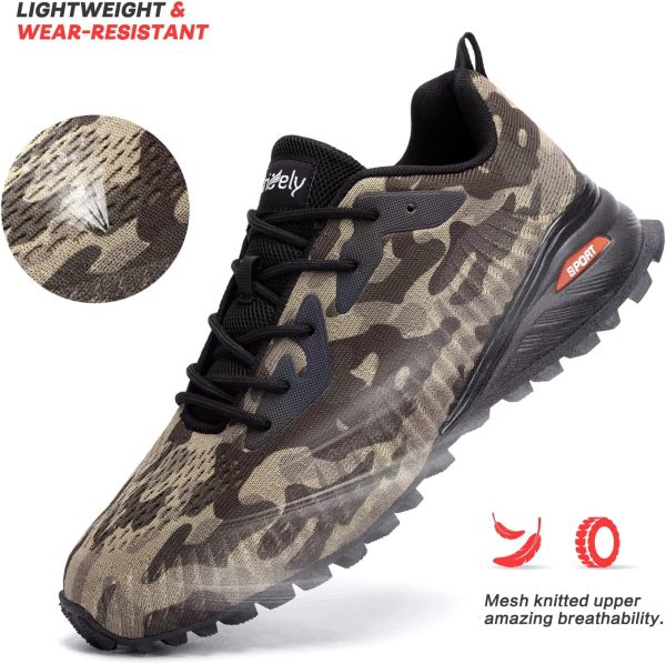 Kricely Men's Trail Running Shoes Fashion Walking Hiking Sneakers for Men - Image 4