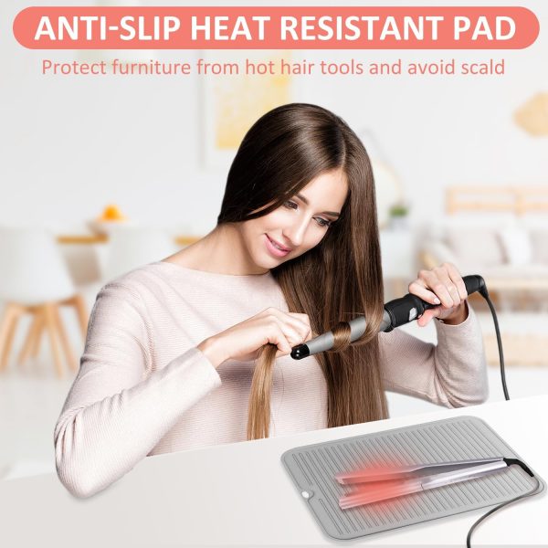 Quccefods Heat Resistant Large Silicone Mat for Hair Styling Tools - - Image 3