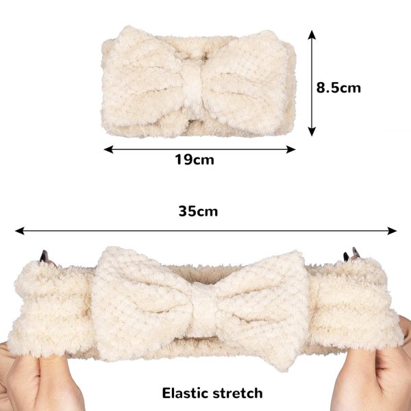 Whaline 6 Pack Spa Headband Pelerine Design Bowknot Headband Elastic Yoga - Image 2