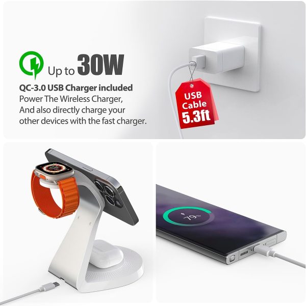 3 in 1 Charging Station for Apple Devices,Mag-Safe Charger Stand Fast - Image 4