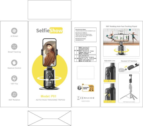 Auto Tracking Phone Holder, Auto Face Tracking Tripod, Portable All-in-one - Image 10