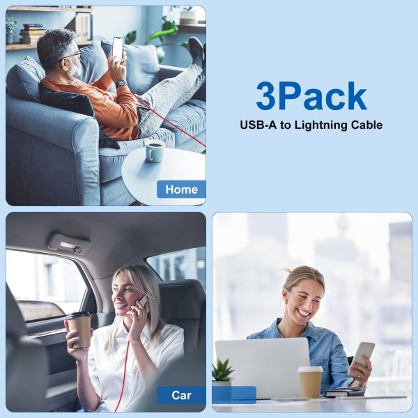 CyvenSmart (3 Pack) Long iPhone Charger 10 Ft for [Apple MFi Certified], 10 - Image 7