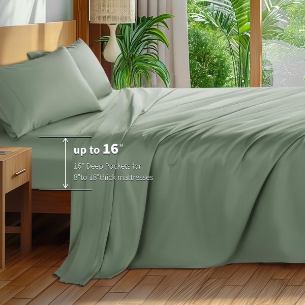 Shilucheng 100% Cotton Queen Size Sheets Set - 600 Thread Count，Luxury - Image 7