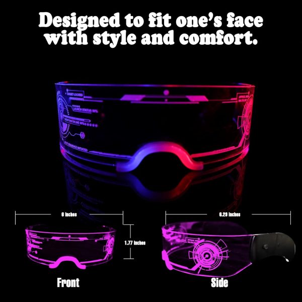 LED Light Up Glasses For Party LED Glasses For Adults Kids Futuristic - Image 5