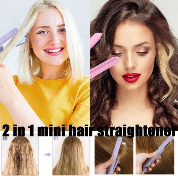Mini Hair Curler, Ceramic Hair Curler for Short Hair Fine Hair, 2 in 1 Mini - Image 5