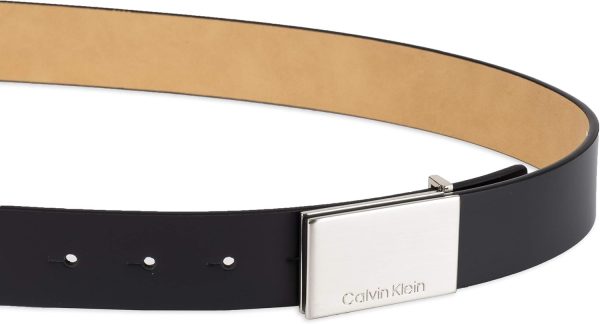 Calvin Klein Men's Casual Statement Plaque Buckle Belt with Logo Treatment - Image 3