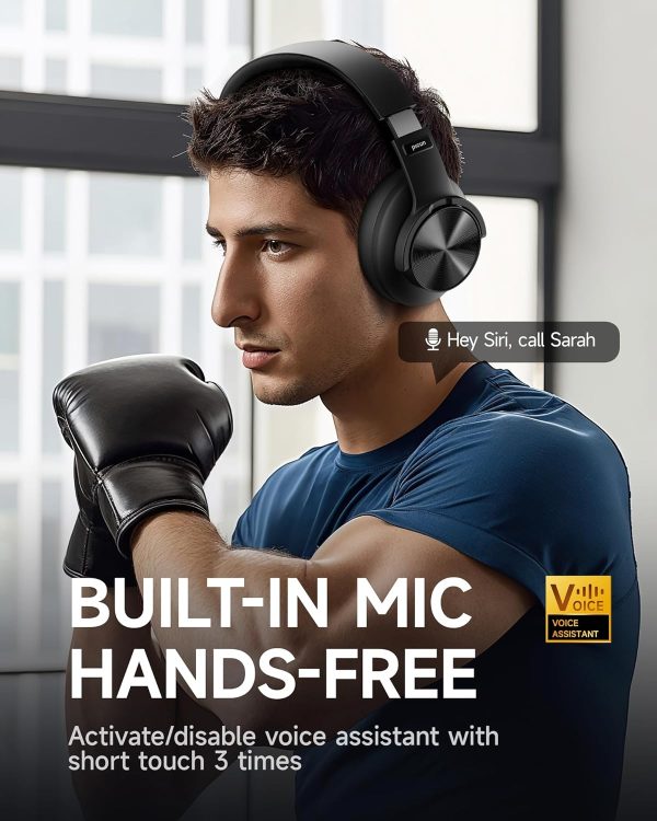 Picun Upgraded Bluetooth Headphones, 120 Hours Playtime, 3 EQ Modes, Deep - Image 4