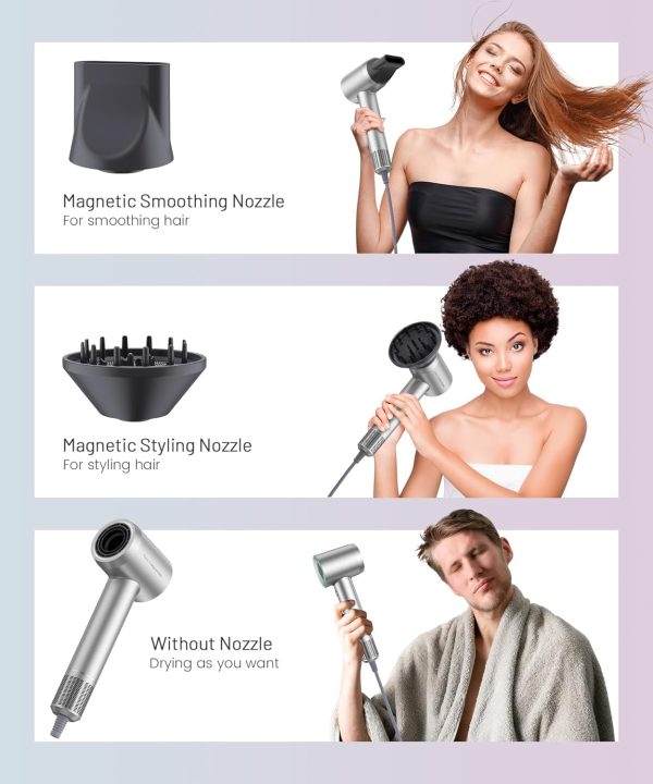 Hair Dryer - 150000 RPM High-Speed Brushless Motor Negative Ionic Blow - Image 8