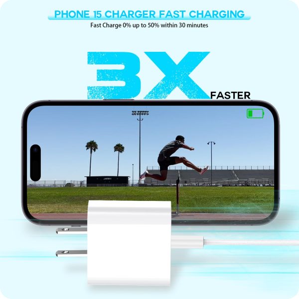 Fast Charger for iPhone 16 15, 3Pack USB C iPad Charger PD Fast Charger - Image 4