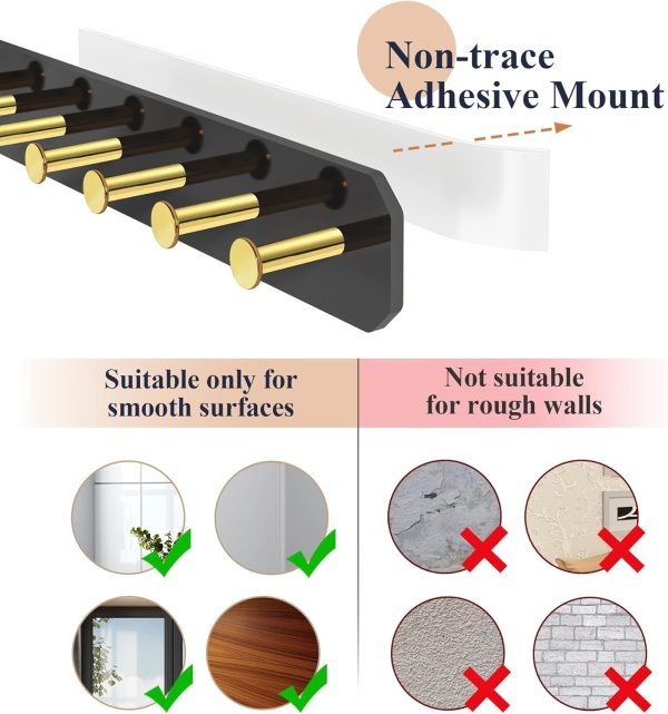NiHome 8-Pack Wall Mount Acrylic Jewelry Storage for Necklaces, Bracelets, - Image 6