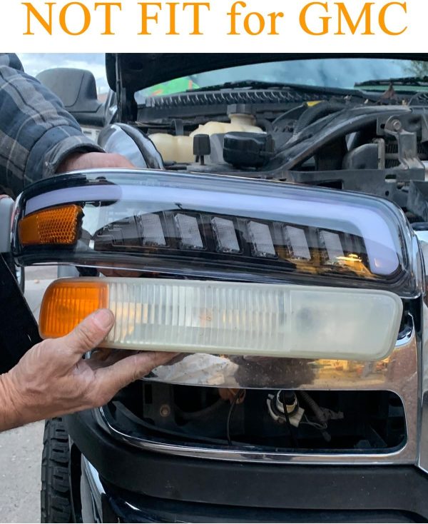 LED Headlights Assembly Headlamps Replacement Compatible with 1999-2002 - Image 8