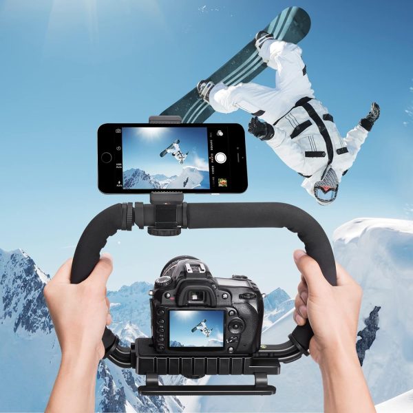 3-Shoe DSLR/Mirrorless/Action Camera Camcorder Phone Stabilizer Expansion - Image 2