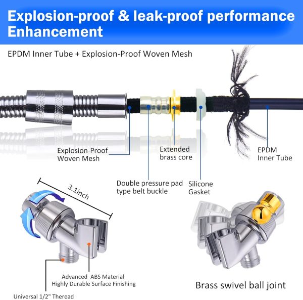 High Pressure Shower Heads, Handheld Turbo Fan Shower, Hydro Jet Shower - Image 2