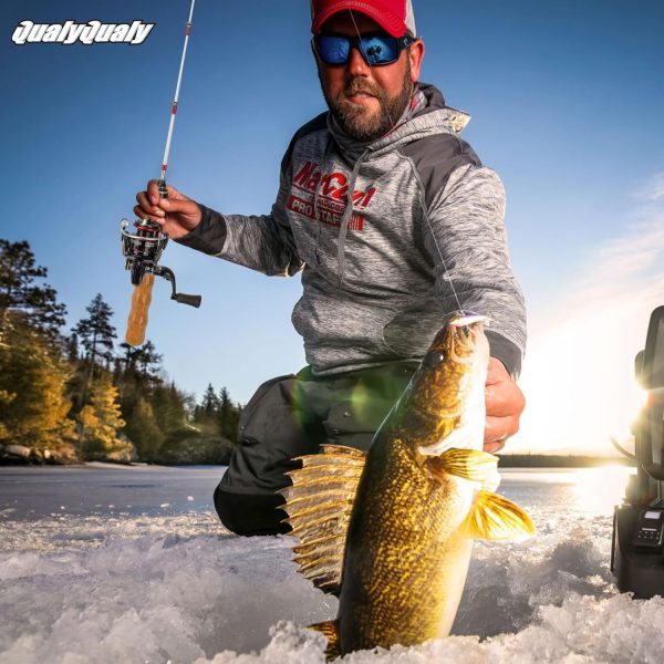 QualyQualy Ice Fishing Rod Reel Combo Complete Set Ice Fishing Gear with - Image 7