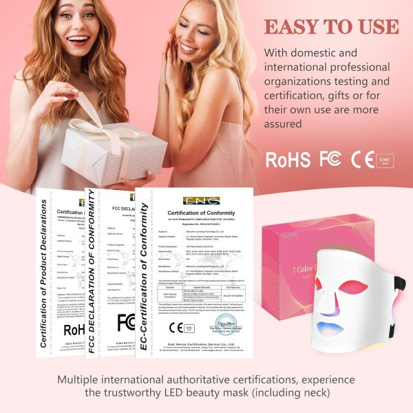7 Colors Led Face Mask Light Therapy,Red Light Therapy for Face,Red Light - Image 7