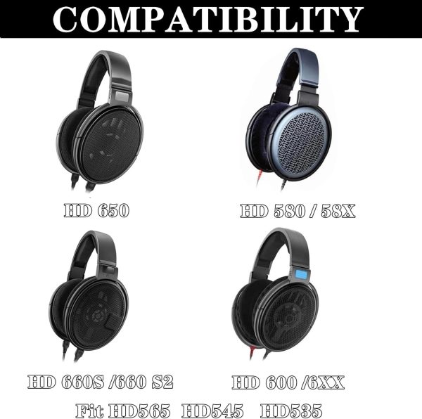 Cooling Gel Earpads Compatible with Sennheiser HD650, HD660 S, HD6XX, HD - Image 2