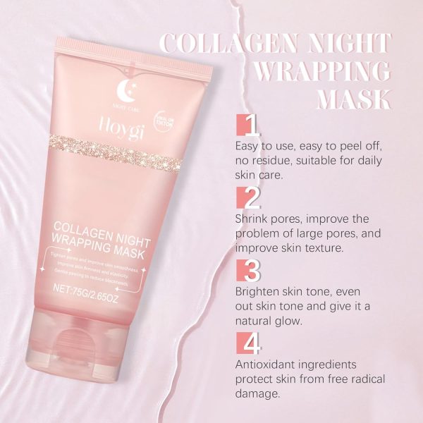 Collagen Overnight Wrapping Peel Off Facial Mask Pack, Collagen Night - Image 4