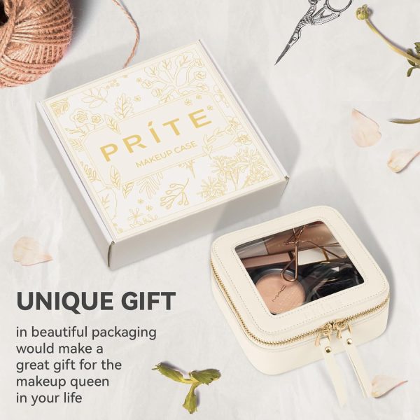 Prite Small Makeup Bag for Women Portable Clear Makeup Bag Cute Mini - Image 7