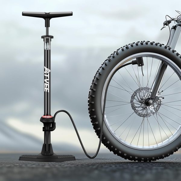 Bike Pump, 25” Height Full Size Bicycle Pump with 160 PSI High Pressure, - Image 2
