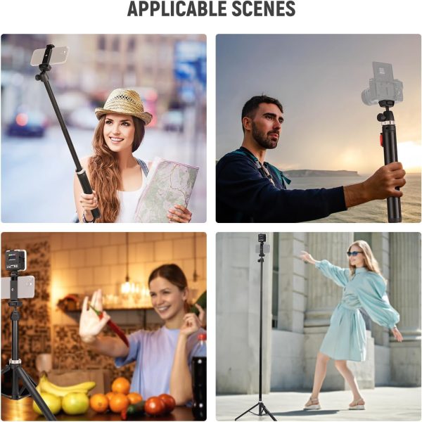 NEEWER Phone Tripod for Cell Phone & Camera with Remote, 62.9" All Metal - Image 9