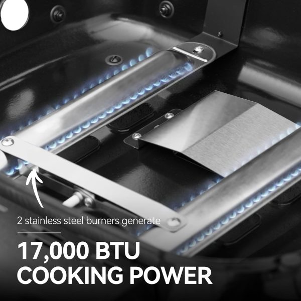 Royal Gourmet GT2005 2-Burner Portable Propane Gas Grill with Foldable Side - Image 8