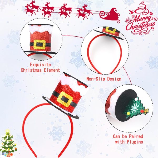 Christmas Headbands Christmas Hat Hair Accessories for Women Men Snowman - Image 4