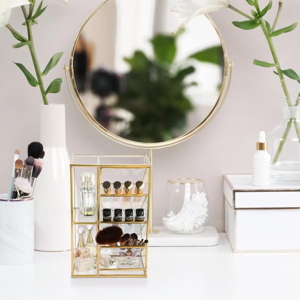 ELLDOO Rollerball Perfume Organizer, 6 Compartment Clear Glass Perfume - Image 5