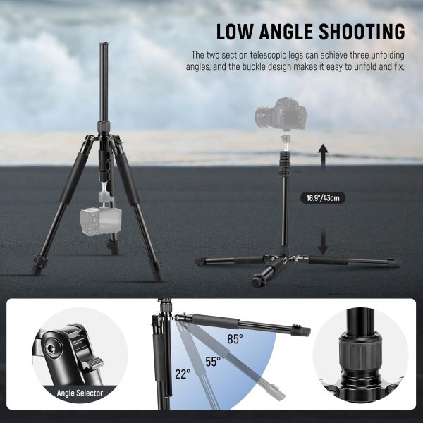 NEEWER Photography Light Stand, 1.5-6.4ft/47-195cm Aluminum Reversible - Image 7