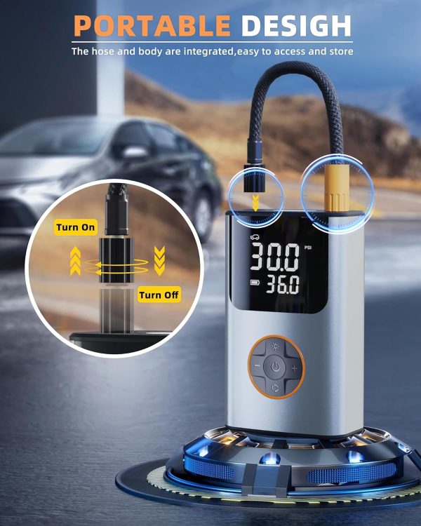 Tire Inflator Portable Air Compressor, Bike Pump, 150PSI Air Pump for Car - Image 7