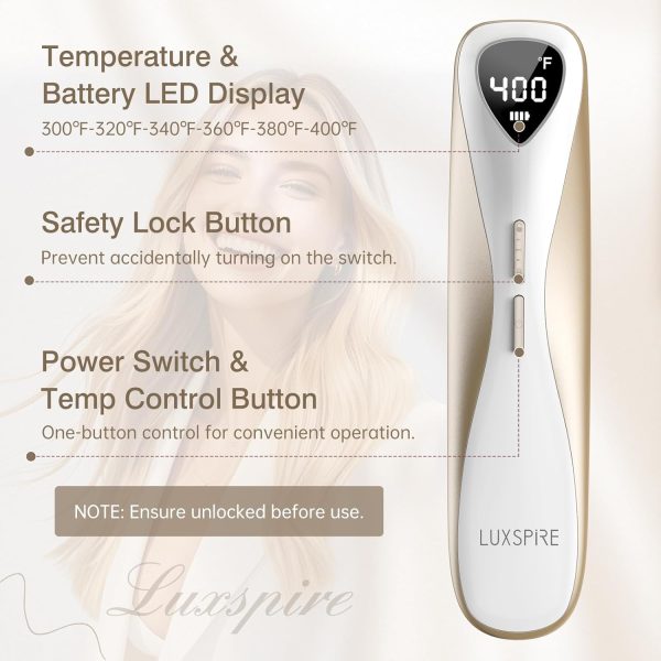 Luxspire Cordless Hair Straightener Brush, Dual Power Hair Brush - Image 6