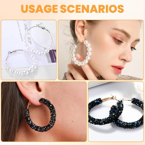 48pcs Hoop Earrings Findings, Hypoallergenic Round Earring Loop, Open - Image 7