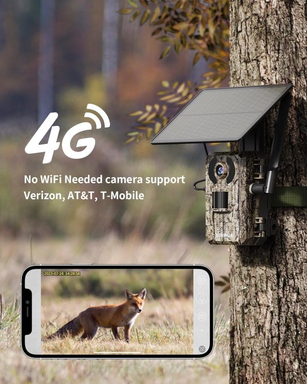 SEHMUA 4G LTE Cellular Trail Cameras with 2K HD Live Streaming, Game Camera - Image 2