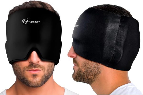 TheraICE Migraine Relief Cap, Soothing Headache Hat Ice Pack Mask, Face - Image 2